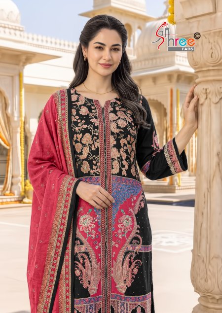 Kt 375 A To C By Shree Viscose Muslin Printed Pakistani Salwar Suits 